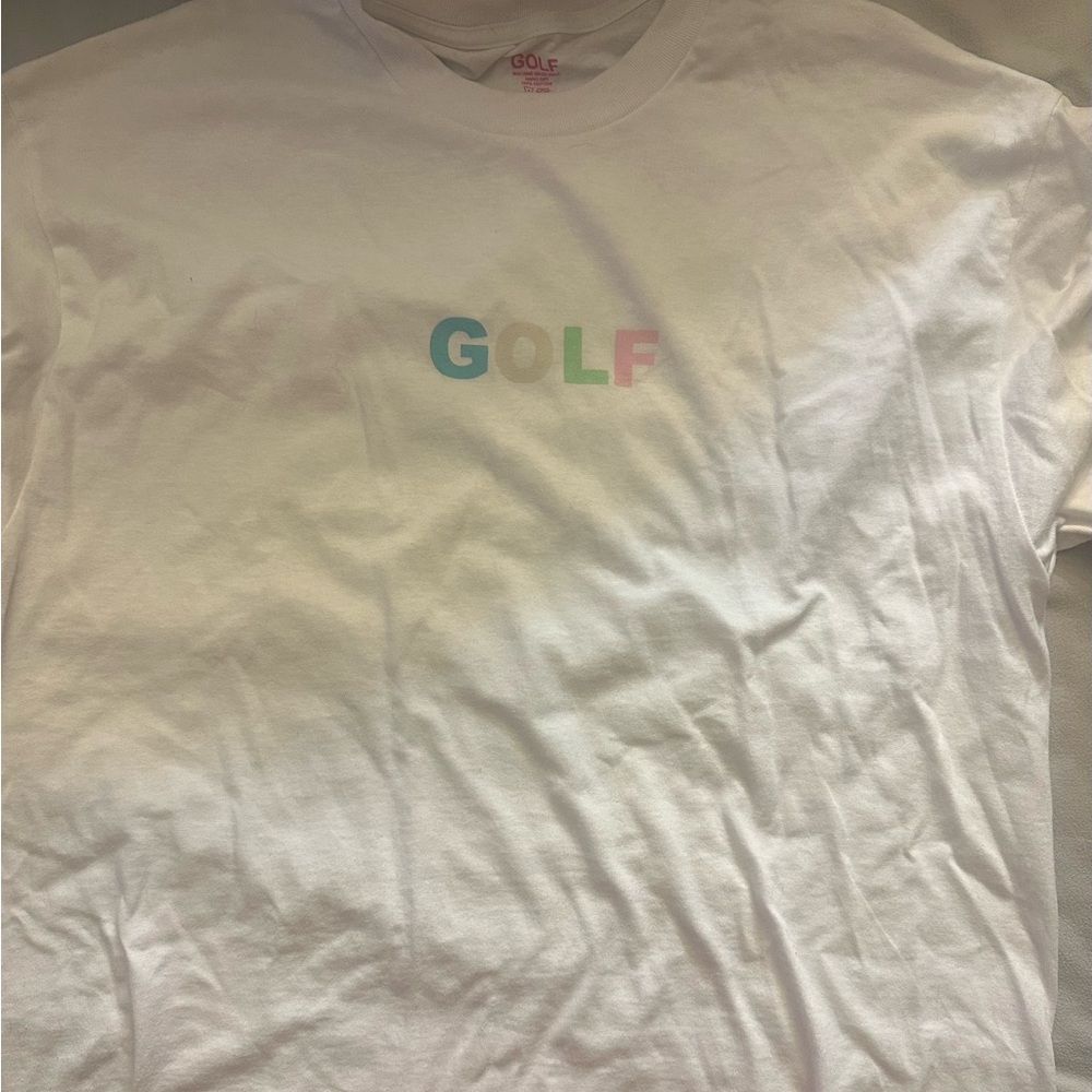 Golf Wang White Tee with Multicolor Logo